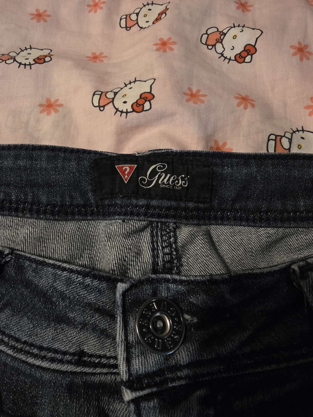 GUESS Women's Dark Blue Denim Jeans